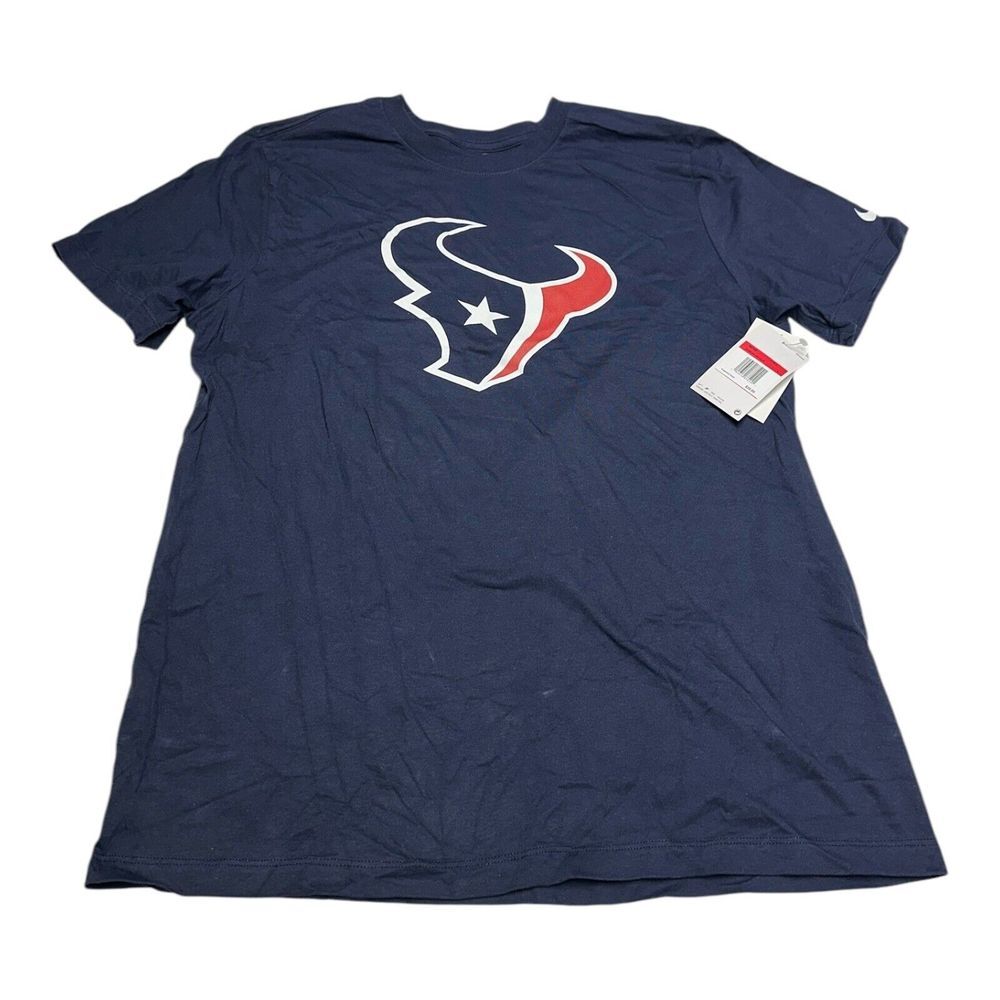 Nike Houston Texans T-Shirt Men's L Navy‎ On Field Essential Logo Short Sleeve